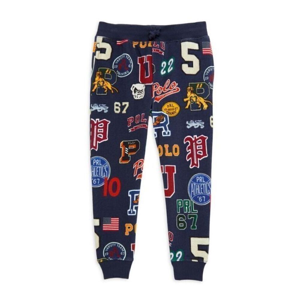 Ralph Lauren Polo Navy Logo Patchwork Joggers